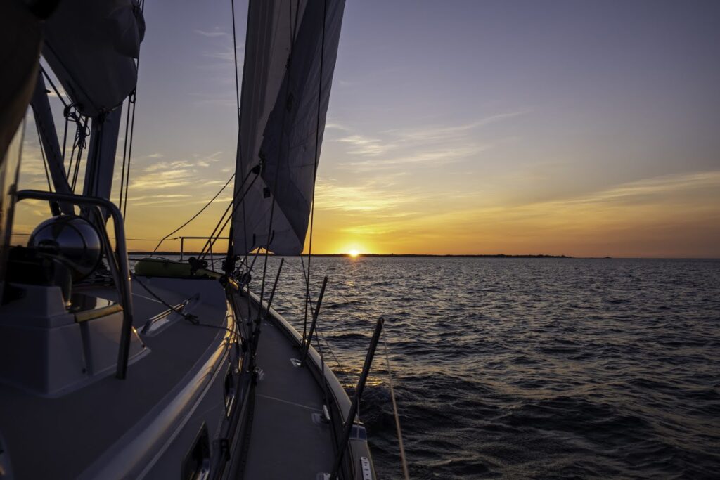 sailing into sunrise