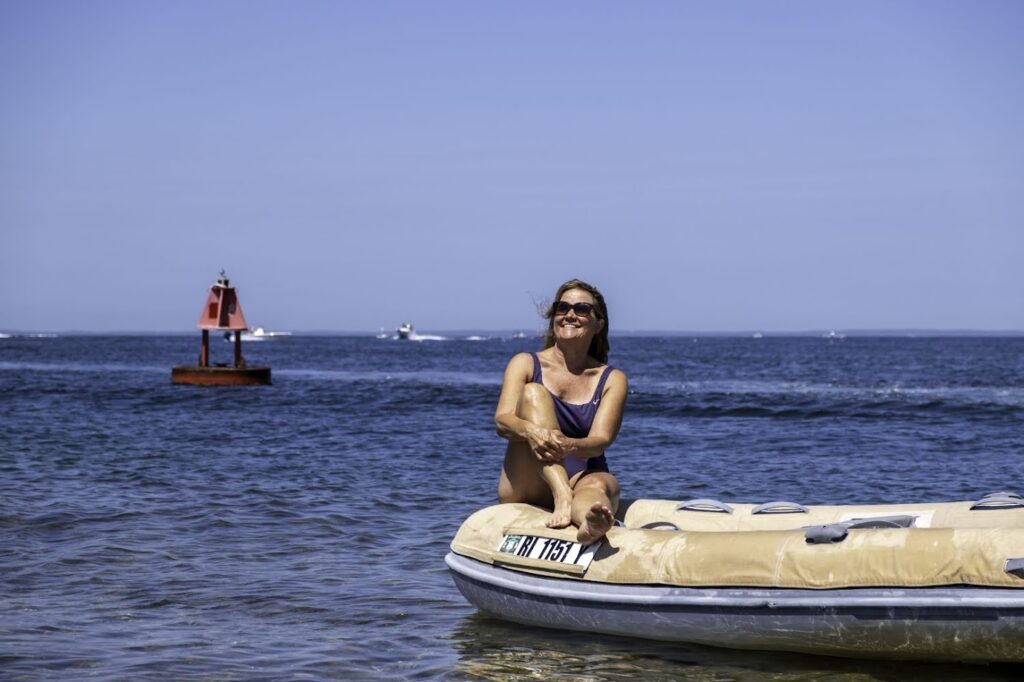 posing in Block Island