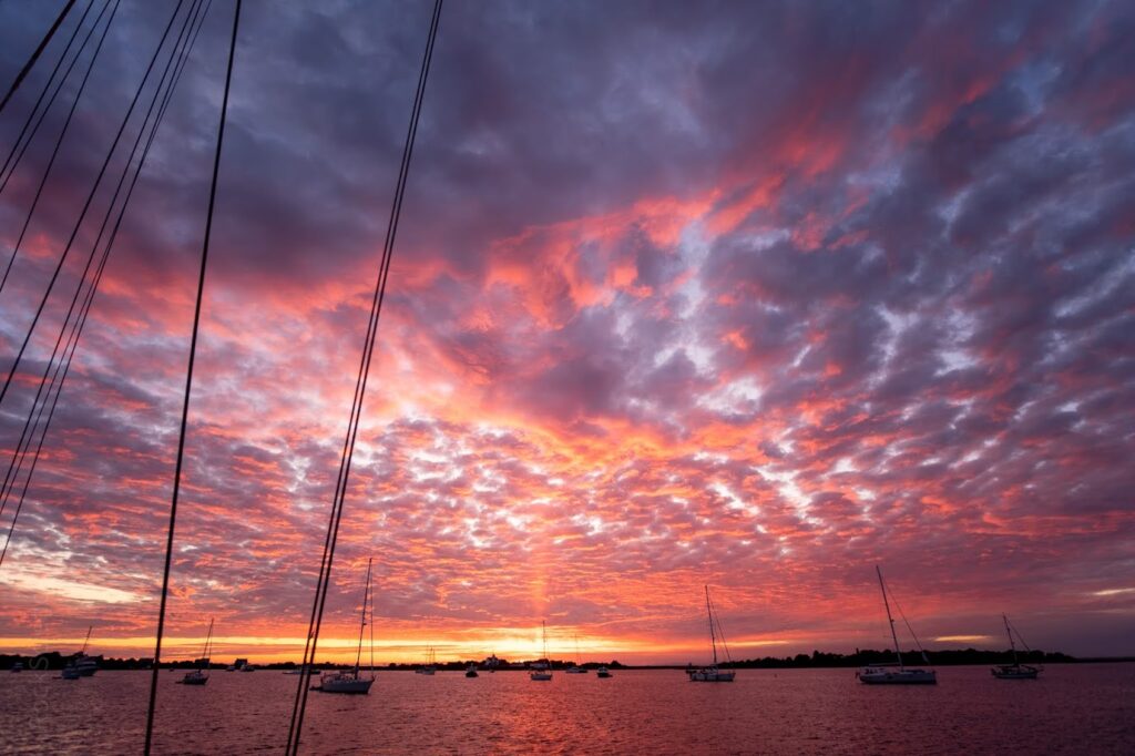 sunset in block island