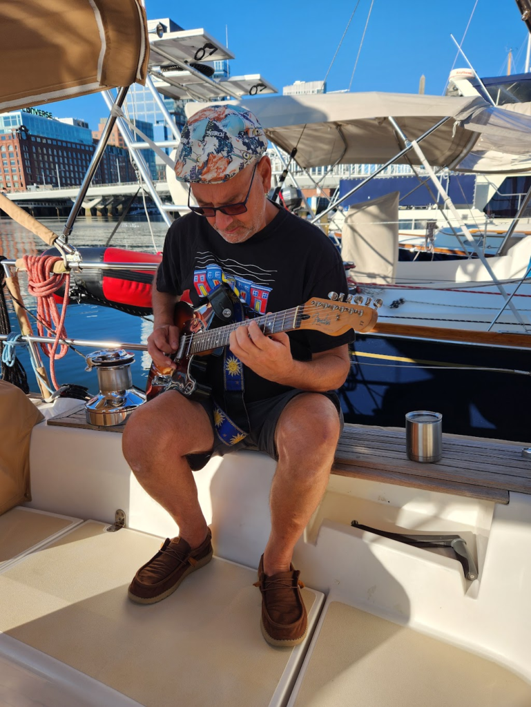 guitar in cockpit